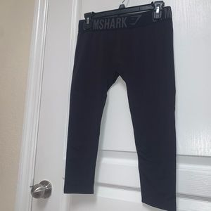 Gymshark Fit Cropped Leggings Black/Black Size S